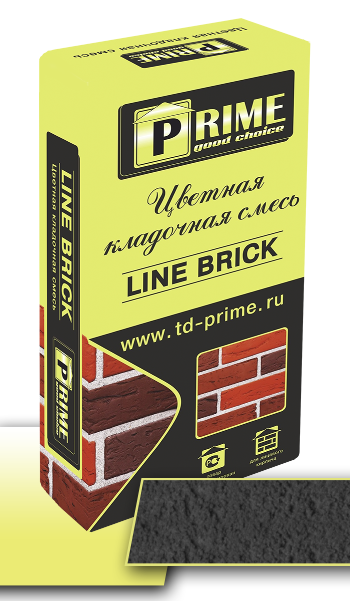 Prime Цветная кладочная смесь Line Brick "Klinker" Графитовая, 25 кг