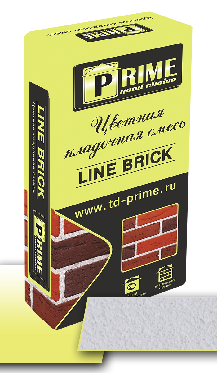 Prime Цветная кладочная смесь Line Brick "Wasser" Белая, 25 кг