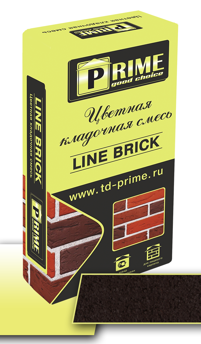 Prime Цветная кладочная смесь Line Brick "Wasser" Шоколадная, 25 кг