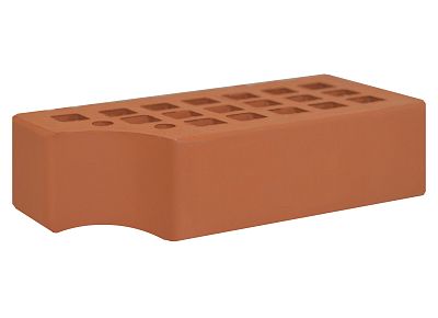 Кирпич керамический лицевой ЖКЗ красный гладкий КФ-1 фигурный 1,4 НФ