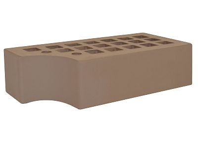 Кирпич керамический лицевой ЖКЗ темно-коричневый гладкий КФ-1 фигурный 1,4 НФ