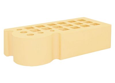 Кирпич керамический лицевой ЖКЗ соломенный гладкий КФ-3 фигурный 1,4 НФ